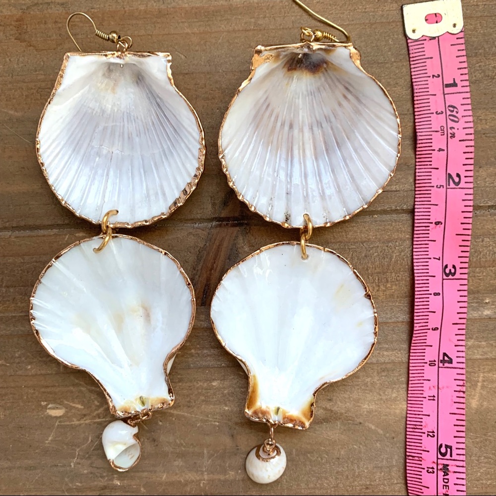Custom Shell Drop Earrings - image 7